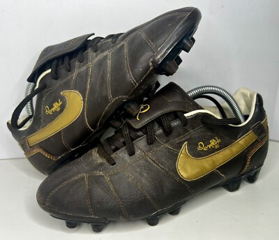 Rare 2007 Nike Tiempo Ronaldinho Boots Cleats Brown/Gold 6YW Mens EU 