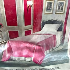 New Vtg St Marys Veloura Queen Double Size Blanket 72x90 Nylon Binding Foam 7611