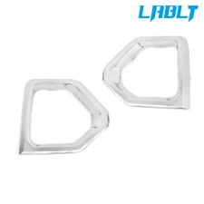 LABLT Fog Light Chrome Outer Bezel Cover set For 2019-2021 GMC Sierra Denali SLT