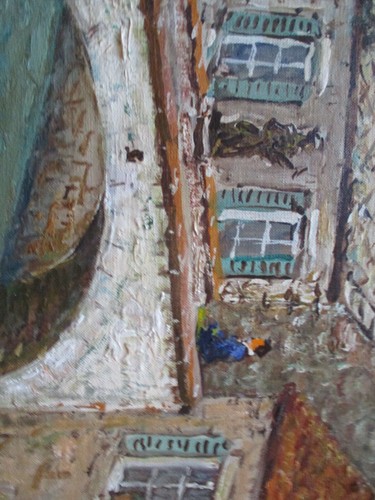MID CENTURY PAINTING BRITTANY AND BRIDGE IMPRESSIONIST LANDSCAPE NAUTICAL OIL - Picture 6 of 12