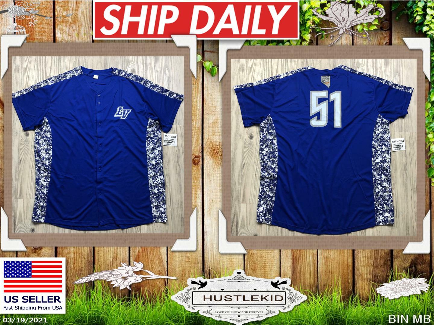 LAS VEGAS 51s #51 MiLB AAA LV Aviators SGA Baseball Jersey Camo July 4 ...