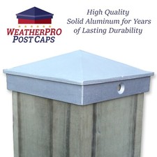 4x4 Fence Post Cap - Deck, Mailbox, Light - Aluminum UNFINISHED [SINGLE] Outdoor