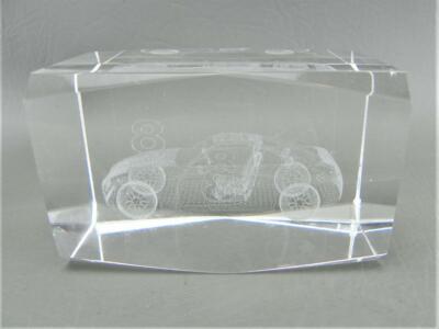 Laser 3D Cut Glass NASCAR #8 Dale Earnhardt Jr. 3'' x 2'' Etched Glass Paperweight