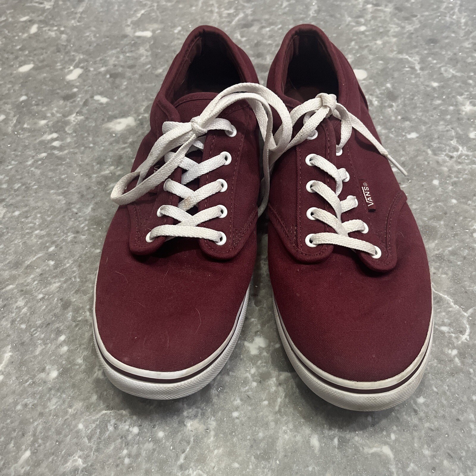 SAOLA Scarpe da skate Vans uomo 8 donna 9 5 borgogna basse stringate casual in tela