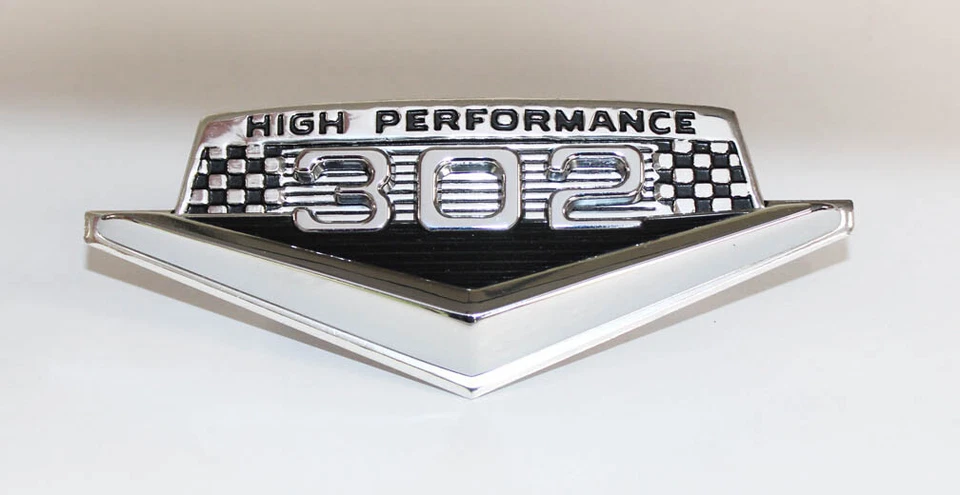 NOVO! 1965 - 1966 Ford Mustang 302 V8 HiPo conjunto de emblema para-lama alto desempenho - Imagem 3 de 4