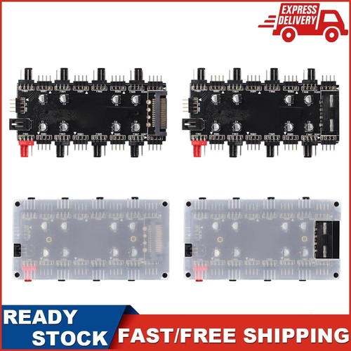 1 To 8 Multi Way RGB PWM HUB Splitter for PC Fan 12V/4 Pin LED Light Adapter