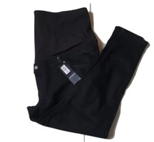 New M&S Black Denim Maternity Ivy Premium Over Bump Skinny Jeans Size 20 Short