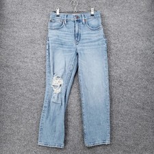 Madewell Jeans Womens 26P Petite Blue The Perfect Vintage Straight Leg Denim