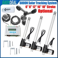 Single Axis Solar Tracking Tracker + 6000N Linear Actuator Controller Anemometer