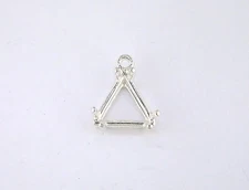 Trillion 6 Prong Dangle Setting Sterling Silver