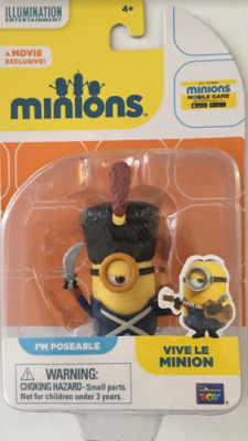 Despicable Me Minions Vive Le Minion Poseable Movie 2'' Action Figure