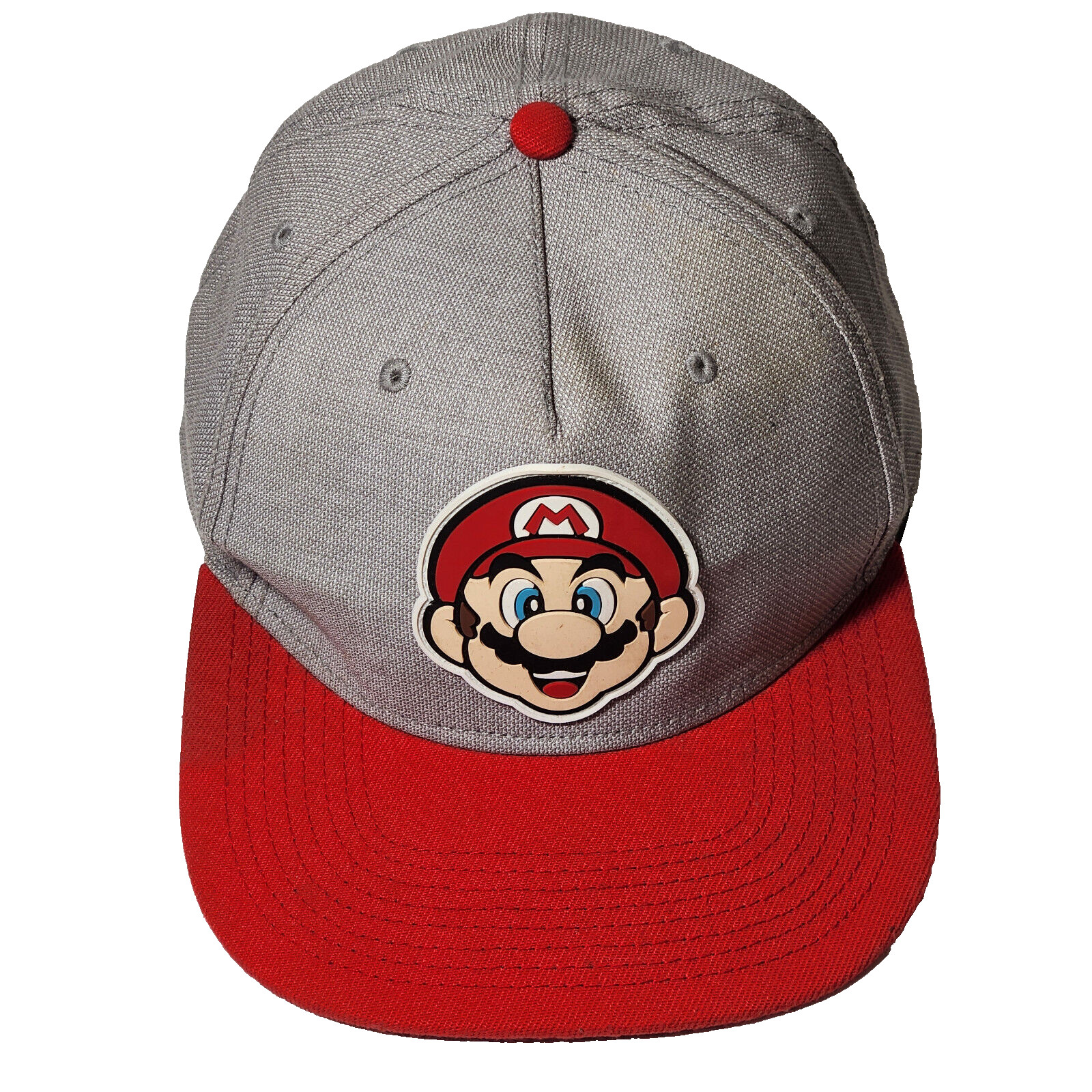 Nintendo Super Mario Patch Snapback Hat 2019 Gray… - image 2