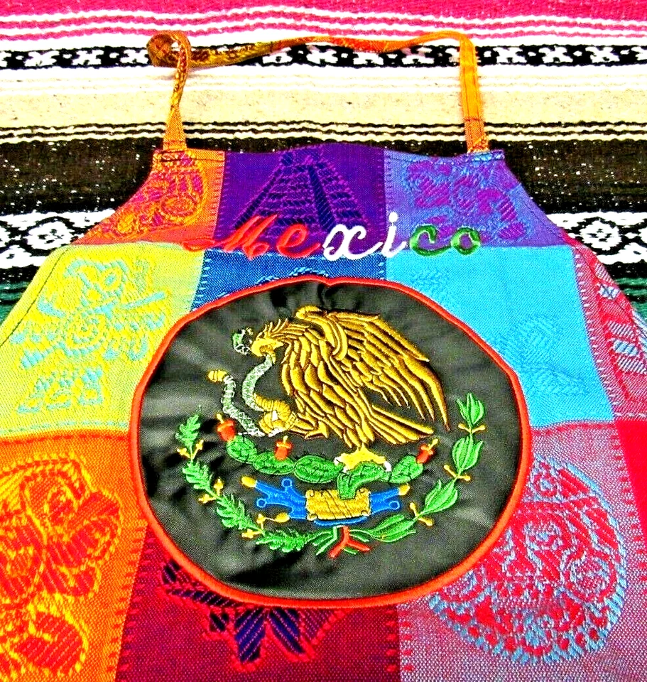 Mexico Flag Country Patriotic Pride Adult Mayan Apron - Image 2 of 2