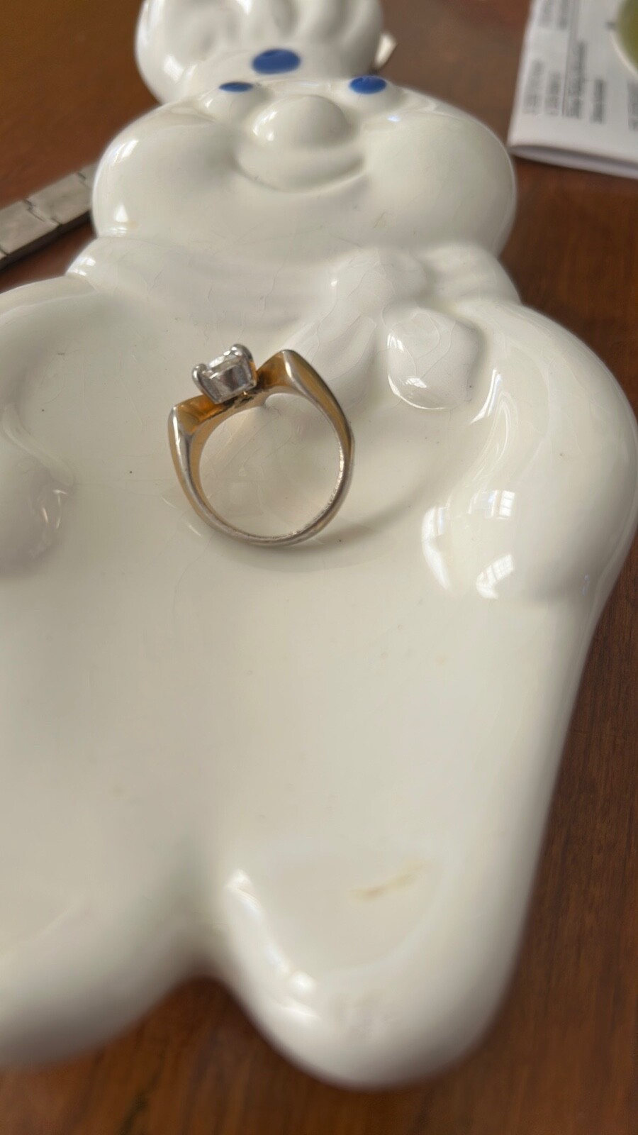 Women’s gold colored statement ring with cubic zi… - image 3