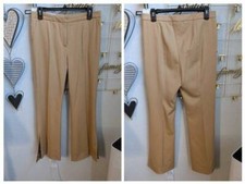 GORGEOUS NWOT Escada Split Leg Leopard Lined Camel Trousers SZ 38 6-8 