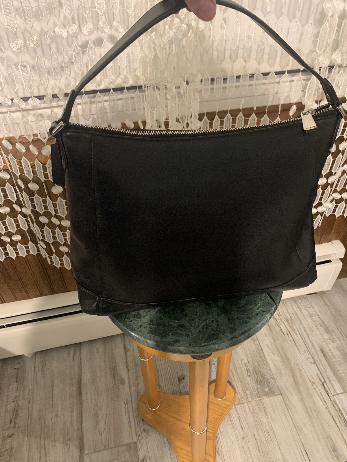 Coach Black Leather Executive Purse Career Travel Bag Gem