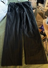 Eileen Fisher Super Fine Wool Wide Leg Pants Large NWT Black