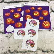 Halloween Scrapbooking Stickers Lot Jack-O-Lanterns Pumpkins Ghosts