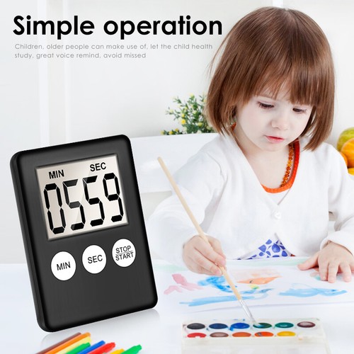 Large LCD Kitchen Cooking Digital Timer Count Down Up Clock Loud Alarm Magnetic - Picture 4 of 16