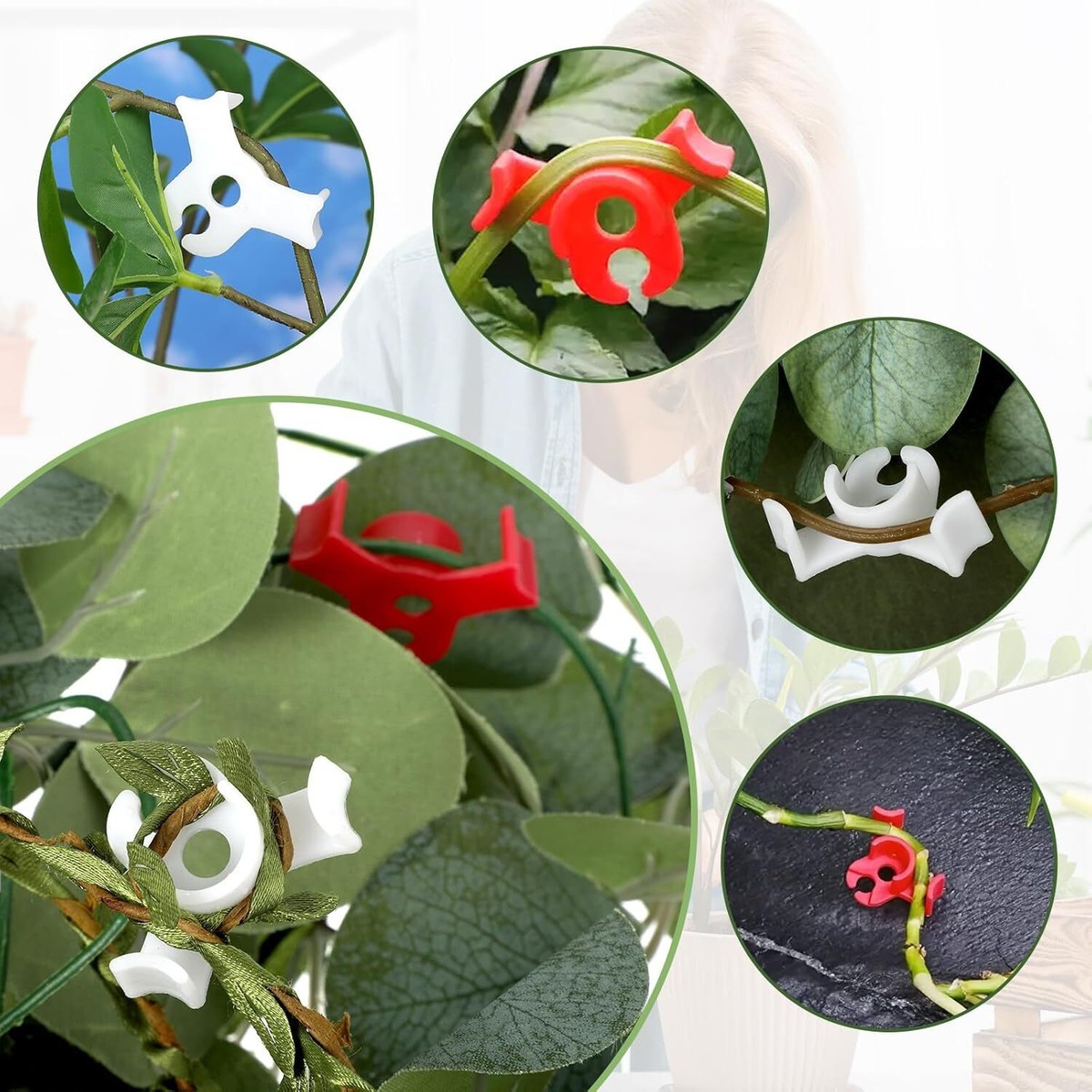 40 Clip Per Addestramento Piante A Basso Stress (LST) - 90 Gradi, Verdi E Rosse, Riautilizzabili Per Fiori E Ortaggi
