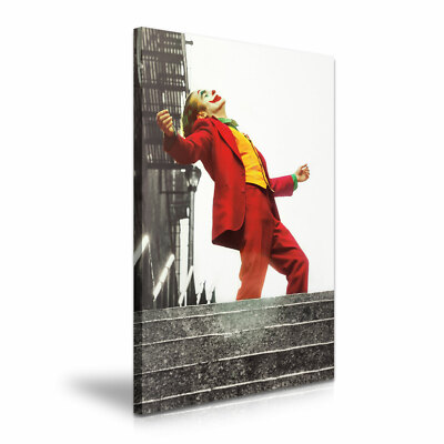 Joker 2019 Joaquin Phönix aufgespanntes Leinwandbild Wandbild Wohndeko weitere Größen