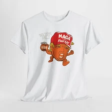 Believe Trump Drink MAGA Flavored Fool-Aid Cartoon T-Shirt Political Humor Tee