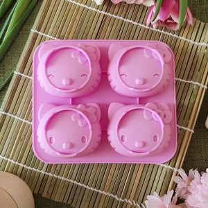Hello Kitty baking mould for chocolate soap baking candles 4 holes