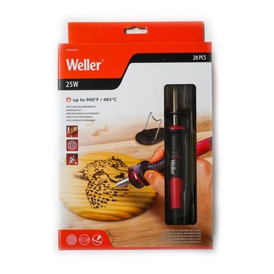 Weller WLPROWB28CHB Brandmalerei Pyrographie Set 28-tlg 25W Holzbrenner