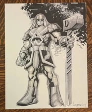 ORIGINAL ART~AARON LOPRESTI~ 11X14" HAND DRAWN & AUTOGRAPHED~ RONAN THE ACCUSER