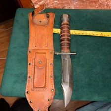 Vintage Vietnam CAMILLUS NY Fixed Blade Pilot Survival Knife & Sheath Undated