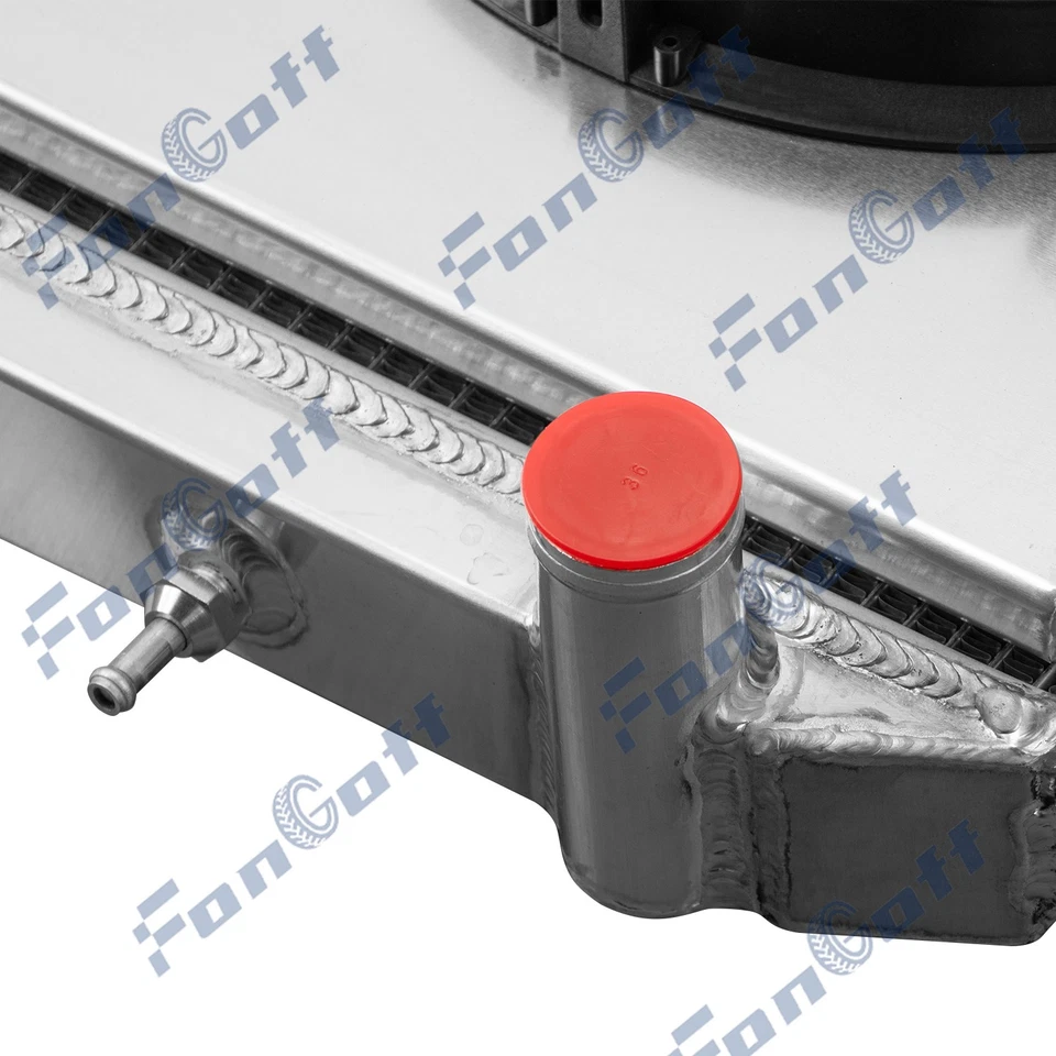 3 Row Aluminum Radiator+Shroud Fan Fit 84-1988,86 Nissan 300ZX Z31 VG30 3.0L V6 - Image 4 of 4