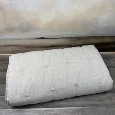 West Elm Reversible Quilted Sofa Overlay 84”x23" Natural Striped NWOT