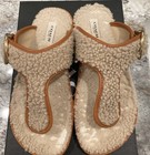 Coach Hollie Natural Shearling flip-flop Sandals 8.5 B Box Included — photo 1