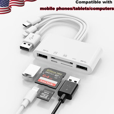 5 in 1 Type C USB OTG Adapter SD/TF Card Reader For Samsung Android Phone
