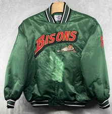 Starter Buffalo Bisons Vintage Satin Bomber Green Jacket Men's Size 2XL RARE