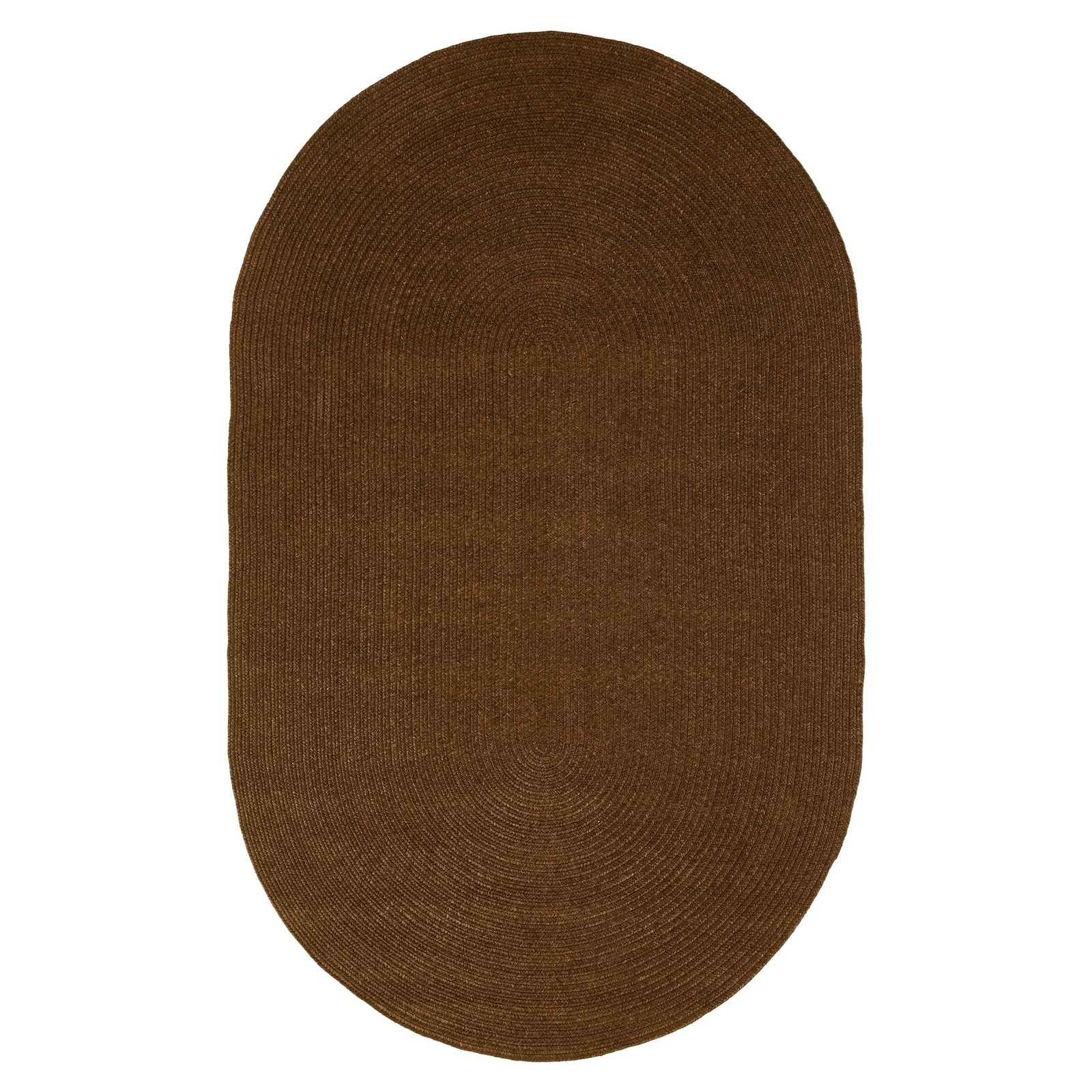 Superior Reversible Modern Rustic Braided Cocoa 5x8 Oval Indoor Rug