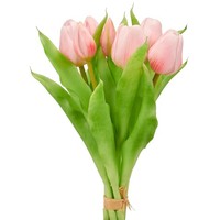 KüNstlicher Tulpenbund, 2Er Set, Farbe Rosa, HöHe Ca. 31 Cm