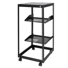 20U Open Frame Server Rack, 15''-40'' Adjustable Depth, Free Standing Or Wall Mo