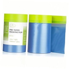 Pre-Taped Masking Film for Painting - 22" x 66' Painters Plastic 2 Rolls