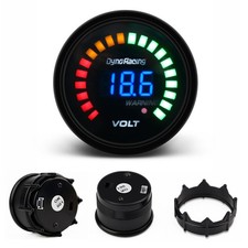 Car Auto Smoked Voltage Digital 52mm Electronic 2 Led Analog Meter Volt Gauge