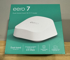 eero 7 Mesh Dual-Band Wi  Fi 7 Router, 2x 2.5GbE LAN Ports, White