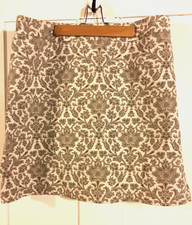 Talbots Collection Pencil Skirt Brocade Grayish Neutral Paisley Design Size 18