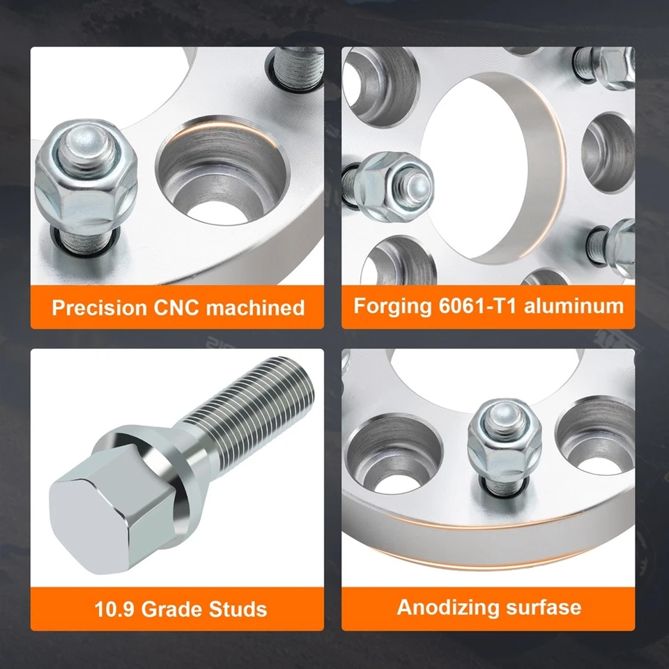 4 adaptadores de rueda 5x110 a 5x114,3 para Chevrolet HHR Cobalt Malibu 12x1,5 1" Foto 3 de 4