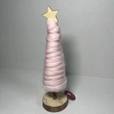 Farmhouse Cute Light Pink Wool Wrapped Tree Enchanted Forest 10”
