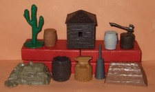 Orig. Old 1950's Marx OUTDOOR WESTERN ACCESSORIES for Playsets etc