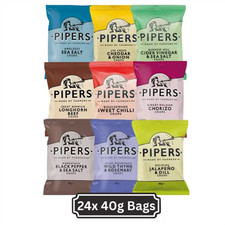 Pipers Crisps Mixed Case 24 x 40g 8 Flavours