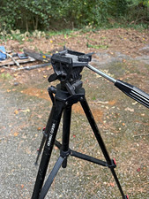 Ambico Video Tripod Pan/Tilt Head, Adjustable Legs, Pan Handle for Camera/Cam