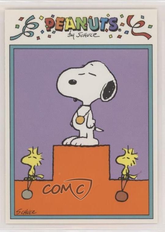 1991 Tuff Stuff Peanuts Preview Snoopy Woodstock Olympics #14 a8a