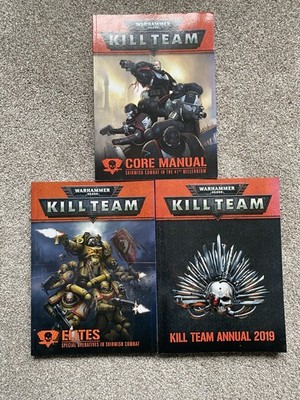 Kill Team Warhammer 40K Core Manual, Elites & Annual 2019 Books Games Workshop