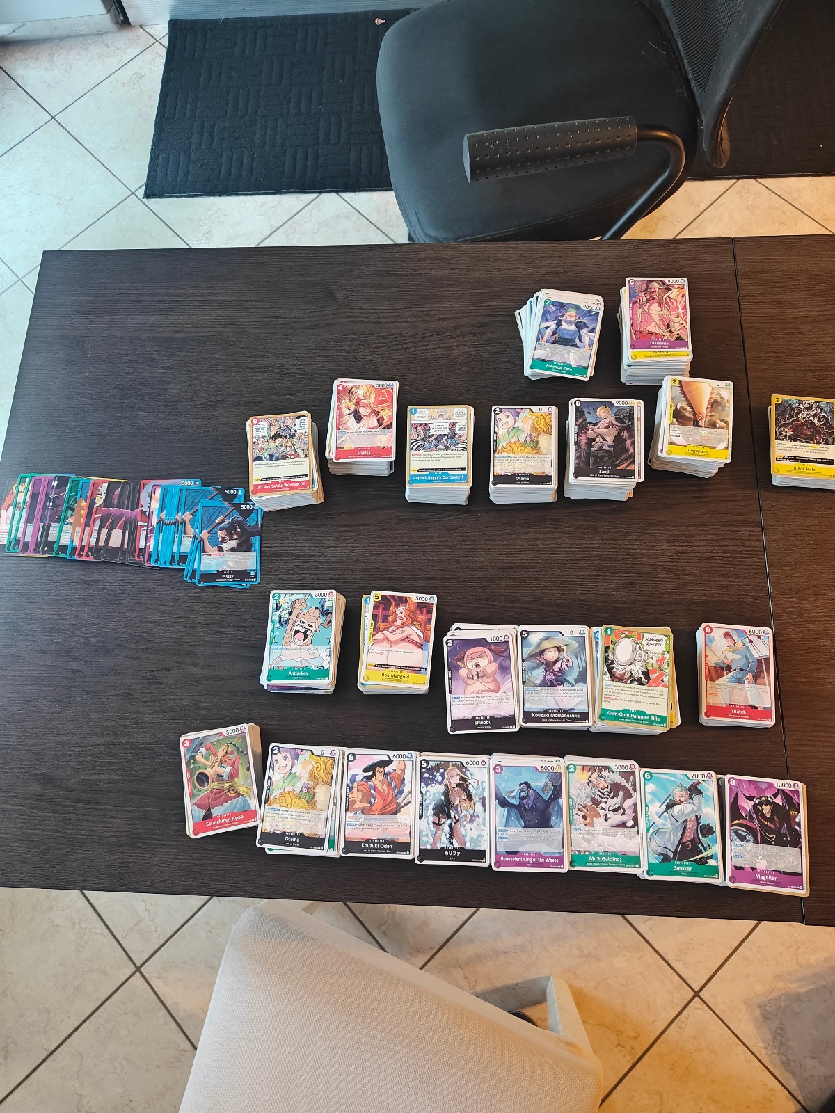 Lotto di 2250 carte One Piece TCG